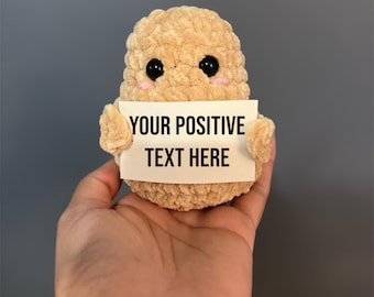 Custom Cheeky Positive Potato- Handmade Crochet