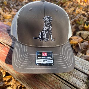 Black Lab Duck Hunting Hats for Men, Richardson 112, Duck Dog, Hunting, Gift