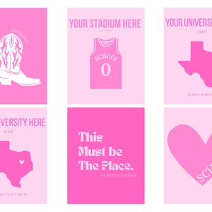 CUSTOM UNIVERSITY PRINTABLES-Set von 6