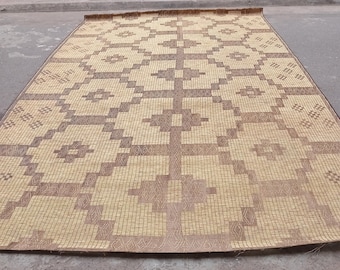 Large Tuareg Mat 16.7x10 ft. Vintage Rug Handmade Mauritania Rug