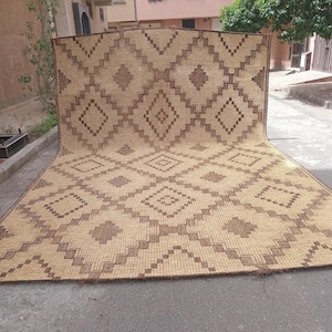 Tuareg Mat, Large Mat Vintage Mat 525×345 cm = 17×13 Ft Handmade Mauritania free shipping