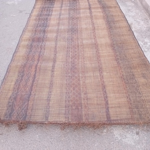 Old Tuareg mat Vintage mats handmade Mauritania 10.5ft × 5.9ft free shipping