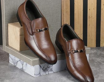 Men Tan Formal Moccasin