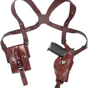 Leather Vertical Roto Shoulder Holster System