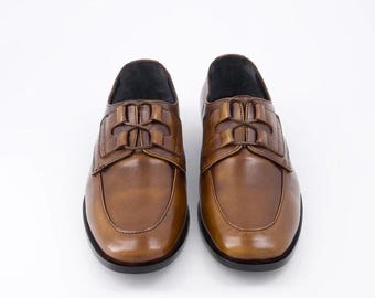 Classic Brown Leather Tassel Loafers