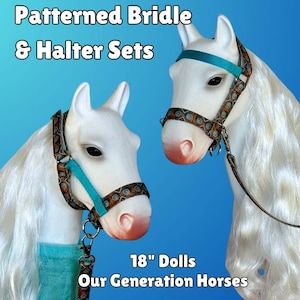 Our Generation® 18&quot; Doll Horse Halter and Bridle Patterned Sets