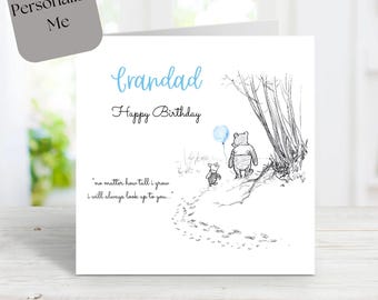 Grandad Birthday Card, Birthday Cards For grandad, Happy Birthday Card, grandad Birthday Gift, Birthday Cards For Him, Winnie the Pooh