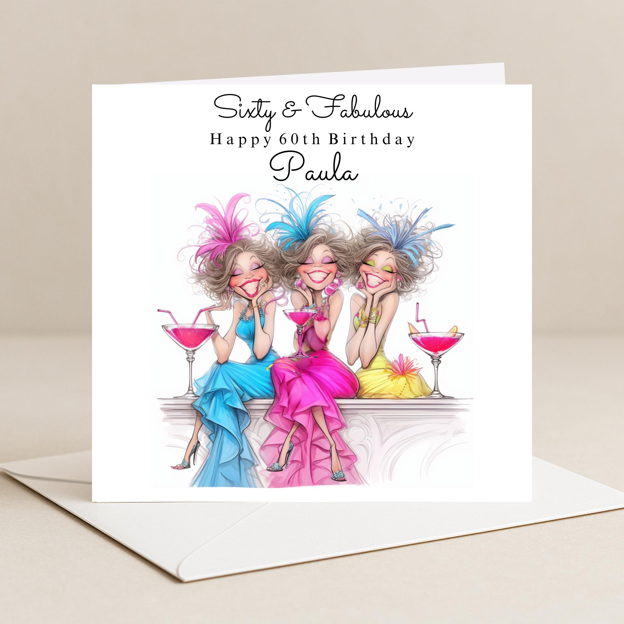 MORRIE 60th Birthday Celebration FLESH … 60th Birthday Card | Greetings Card | Birthday Day Card for Her