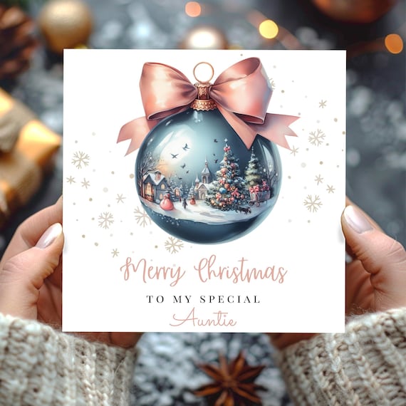 Christmas Card For Auntie | Auntie Christmas Card | Happy Christmas | Personalised Christmas Card | Aunty Christmas Card