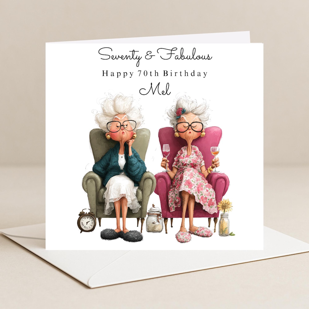 70th Birthday Card | Greetings Card | Birthday Day Card for Her ...