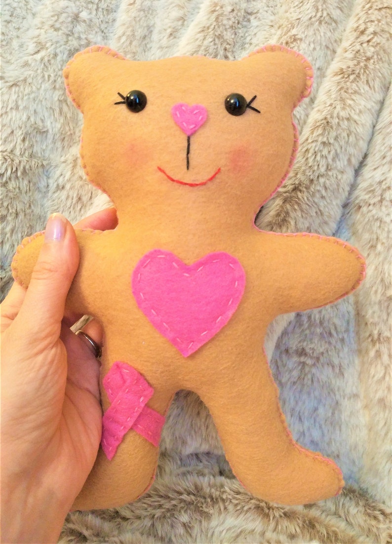 Breast Cancer Awareness Felt Stuffed Peluche Oso de Juguete Etsy