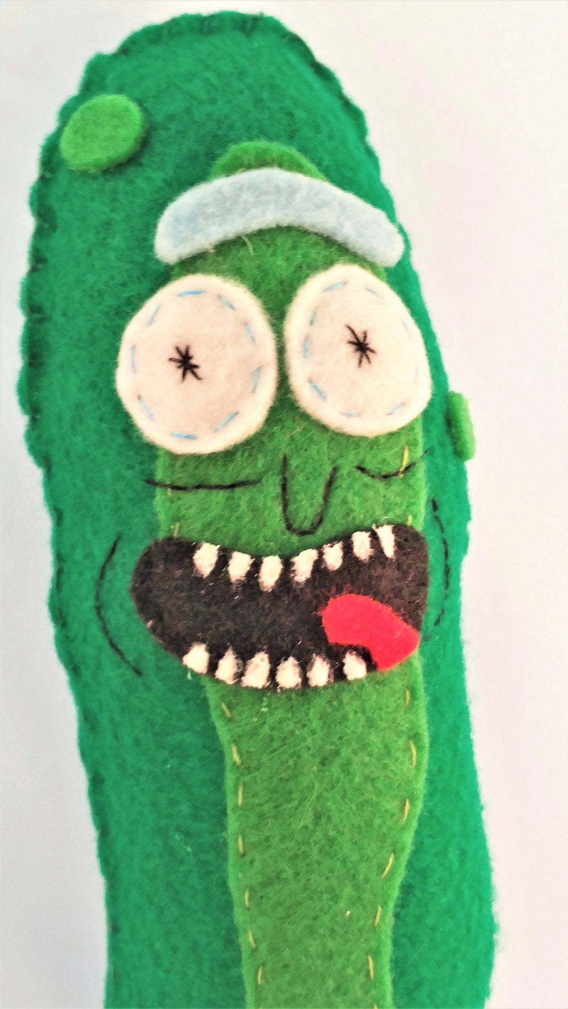 Pickle Rick stuffed toy handmade | Etsy