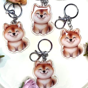 WELSH CORGI puppy, Dog Breed Keychain, Acrylic keyring, Gift Idea, Pet Lover Accessory, Car Keyring, 2.5 in