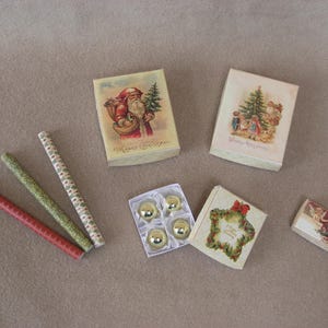 S055 Puppenhaus-Miniatur-Do-it-yourself-Paket nostalgisches Weihnachten – Silly Sisters
