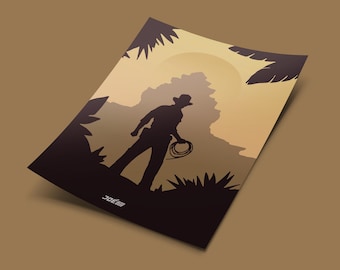 Indiana Jones Illustration - Movie - Cult - Harrison Ford - Adventurer - Video Games