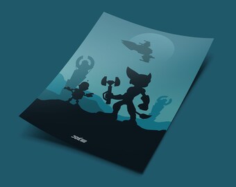 Illustration Ratchet & Clank - PlayStation - Video games - Orb - Ratchet - Clank - Sly Cooper - Illustration
