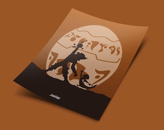 Jak and Daxter A4 Print - Precursor - PlayStation - Video Games - Orb - Ratchet - Clank - Sly Cooper - Illustration