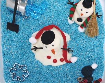 Winter Snowman Sensory Bin | Sensory Bin | Preschool Winter Game ...