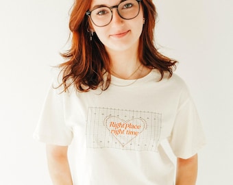 Marching Band Drill Dot Boxy Crop Top "Right Place, Right Time"