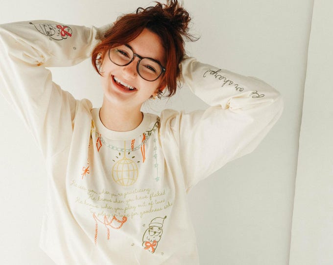 Featured listing image: Play In Tune Christmas Garland Long Sleeve Tshirt for Musicians and Concert Band