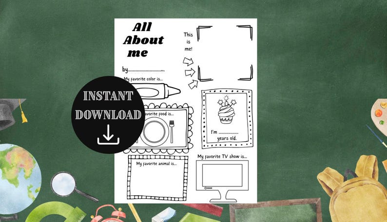 All About Me Worksheet for Elementary School Teachers Printable ...