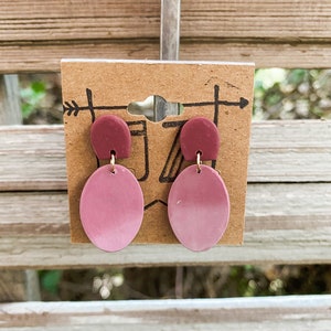 Pretty Petals Dusty Rose Polymer Clay Earrings