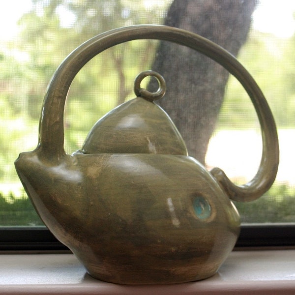 Two Tone Green Teapot