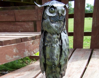 Metal owl sculpture - owl artwork - Metal bird sculpture -S now owl sculpture - Bubo sculptures - Clash of the titans