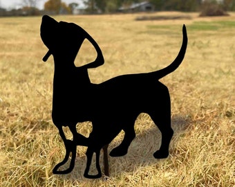 Dachshund Memorial Stake handmade, Metal Stake, Dog Loss, Sympathy Sign, Pet Grave Markers, Remembrance Stake, free shipping, dotson yard