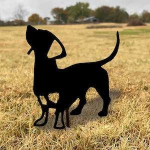 Dachshund Memorial Stake handmade, Metal Stake, Dog Loss, Sympathy Sign, Pet Grave Markers, Remembrance Stake, free shipping, dotson yard