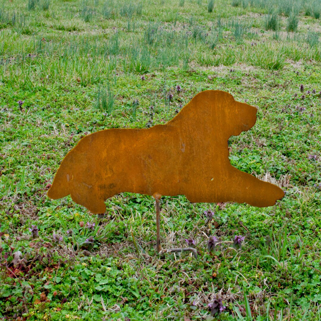 Rusty Metal Labrador Garden Stake - Memorial Lab Art (11x6) - Etsy