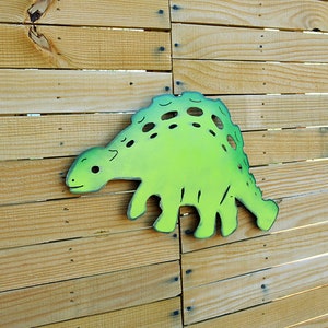 Ankylosaurus wall hanging dinosaur - metal dinosaur decor - privacy fence dinosaur - Ankylosaurus art - outdoor metal wall art