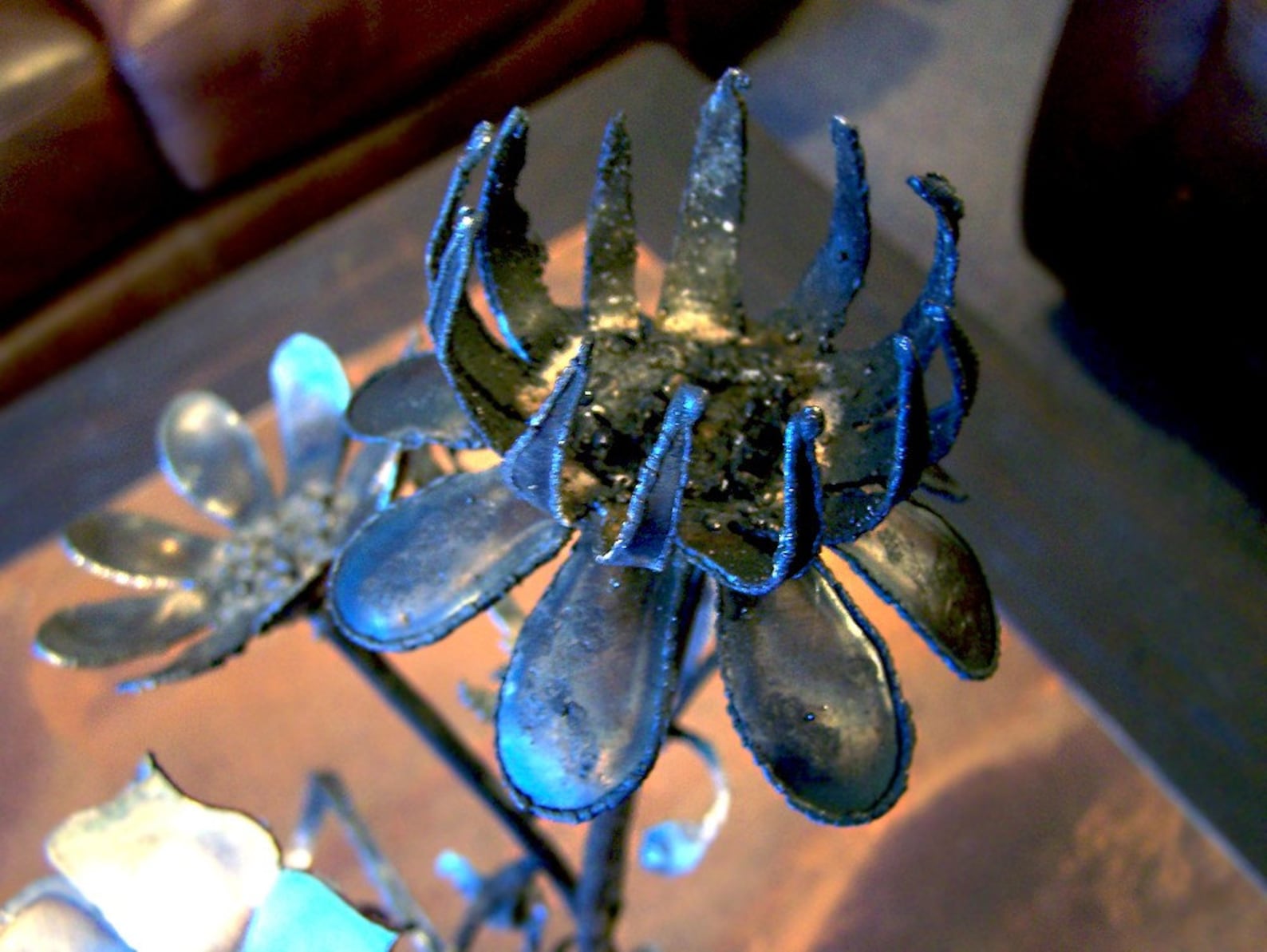 Anniversary Gift - Metal Flower Bouquet - Flower Arrangement Sculpture ...