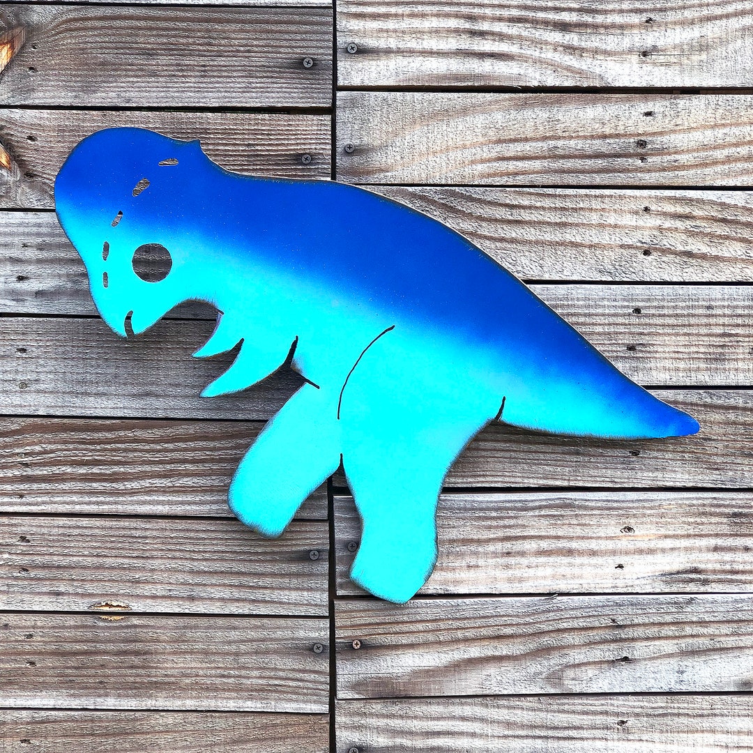 Pachysaurus Wall Hanging Metal Dinosaur Unique Dinosaur Home Etsy