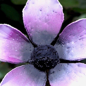 Violet Steel Flower Stake: Patio Planter Decoration