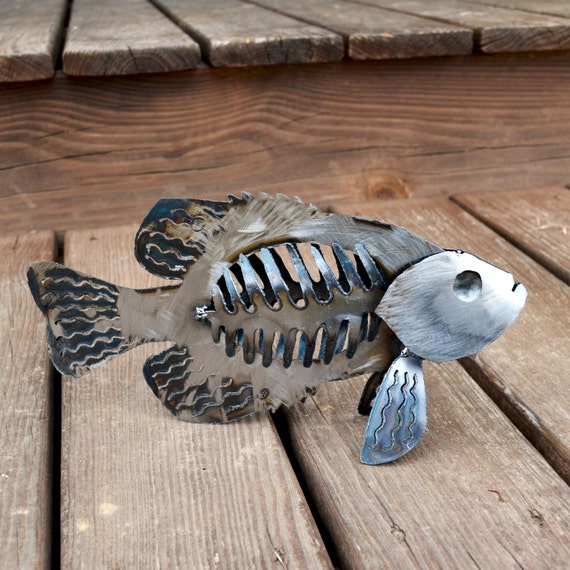 Fish Sculpture Crappie Metal Fish Art Native Lake Species Crappie