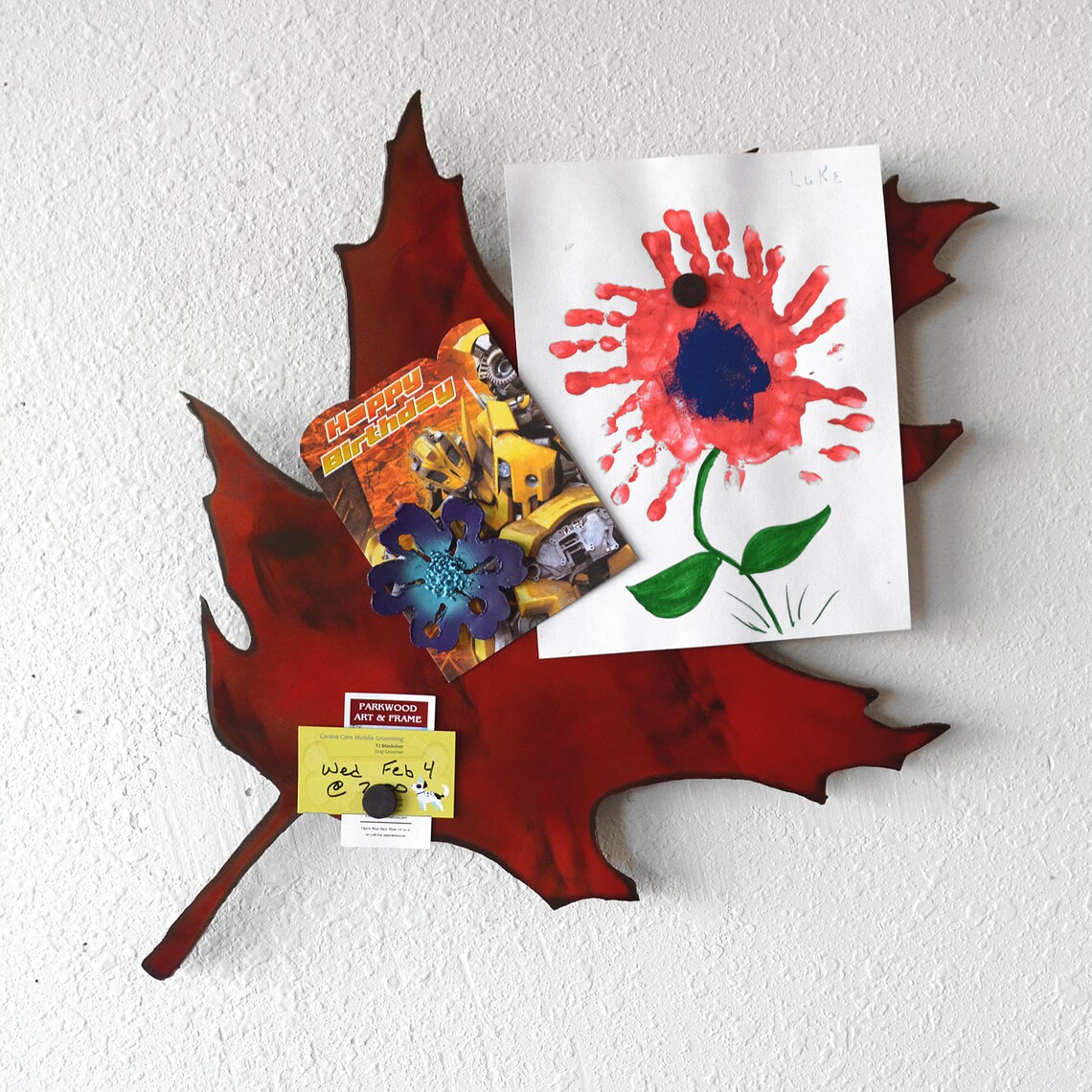 Metal Maple Leaf Wall Hanging Maple Leaf Maple Leaf Note Etsy