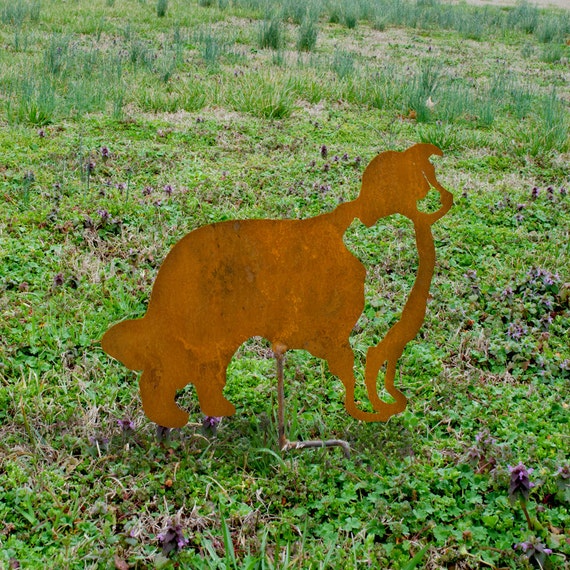 Border Collie Metal Garden Stake Outdoor - Collie Sheepdog Rusty Metal Dog Garden Art Border Collie Metal Garden Stake Outdoor - Collie Sheepdog Rusty Metal Dog Garden Art