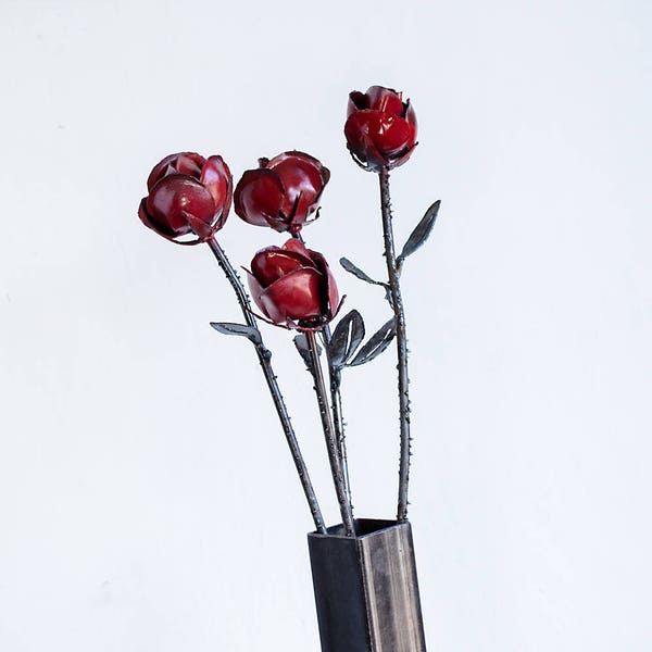 Metal Rose Etsy