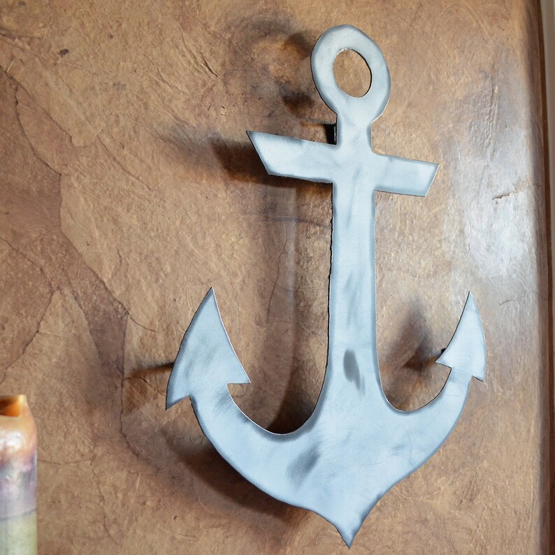 Metal anchor decor Wall mounted anchor Anchor sculpture Etsy
