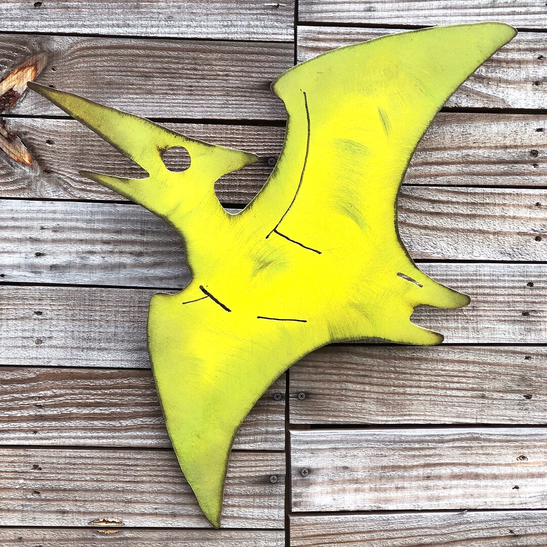 Pterodactyl Wall Hanging Metal Dinosaur Unique Dinosaur Home Etsy