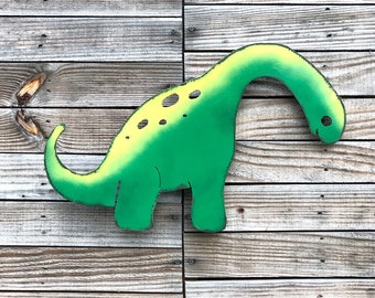 brontosaurus wall hanging metal dinosaur - unique dinosaur home decor - privacy fence dinosaur art - handmade only dinosaur art