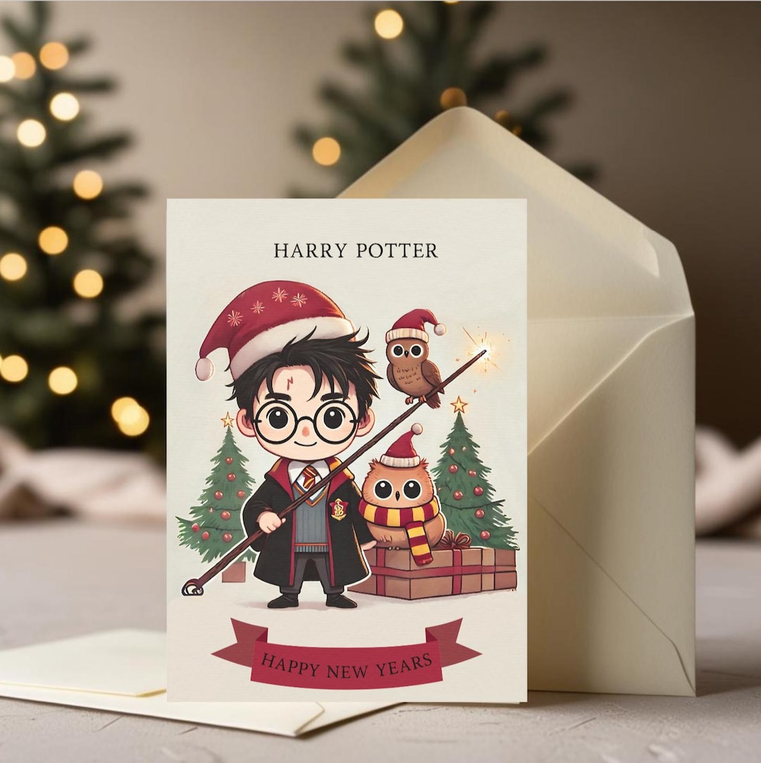 Printable Harry Potter Christmas Card, Merry