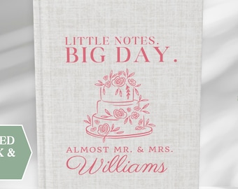 Personalized Wedding Planning Journal Engagement Gift for Her, Future MRS Bride to Be Bridal Shower Keepsake, Hardcover Little Notes Big Day