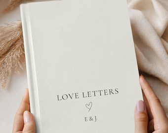 Love Letters Journal Custom Couples Relationship Gift, First Year Anniversary Fiancé Wedding Keepsake Memory Notebook