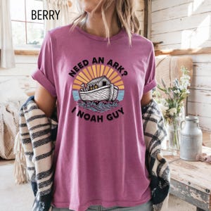 Funny Christianity TShirt, Retro Bible Inspired Comfort Colors® Tee, Need an Ark I Noah Guy T-Shirt, Religious Faith Church Group Apparel image 5