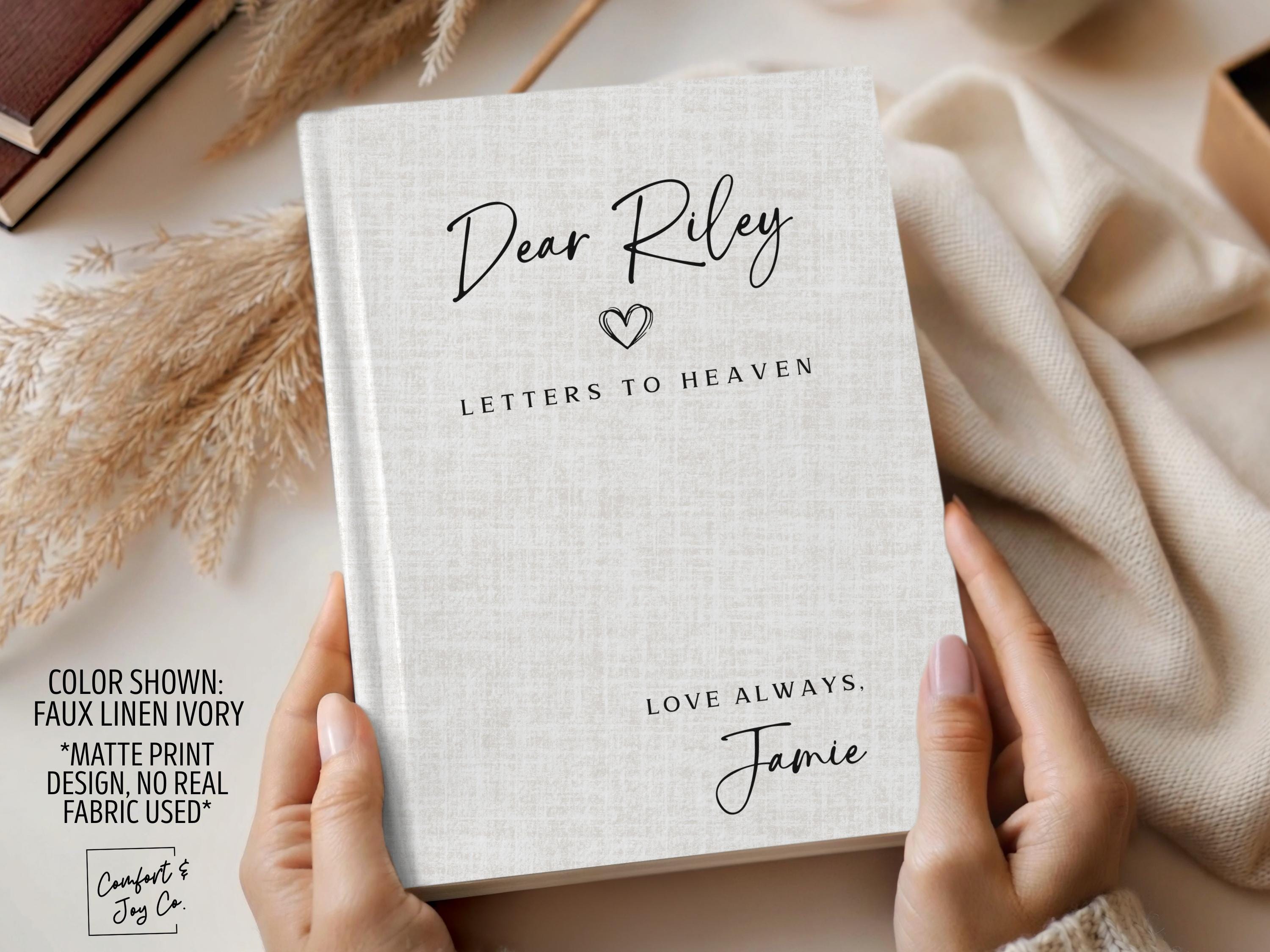 Grief Lettering Custom Grief Journal, Letters to Heaven Personalized Name Grieving ...