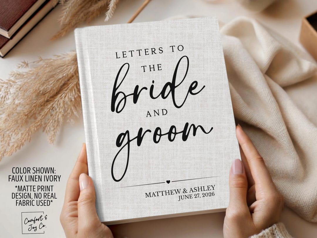 Wedding Advice Book Custom Letters to the Bride and Groom Journal ...