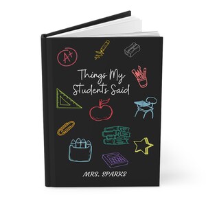 Diário personalizado para professores, caderno de memórias para professores do primeiro ano, diário personalizado de agradecimento pela volta às aulas, presente com coisas engraçadas que os alunos dizem imagem 3
