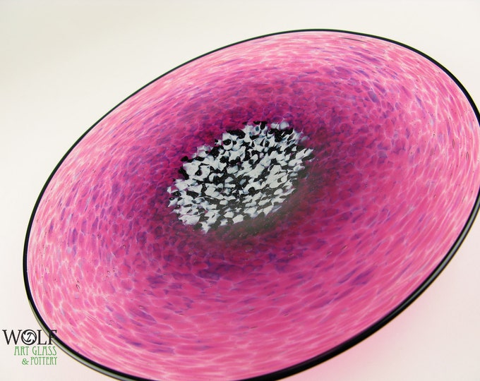 Blown Glass Wall Art Wall Decor Honeysuckle Pink and Purple Etsy